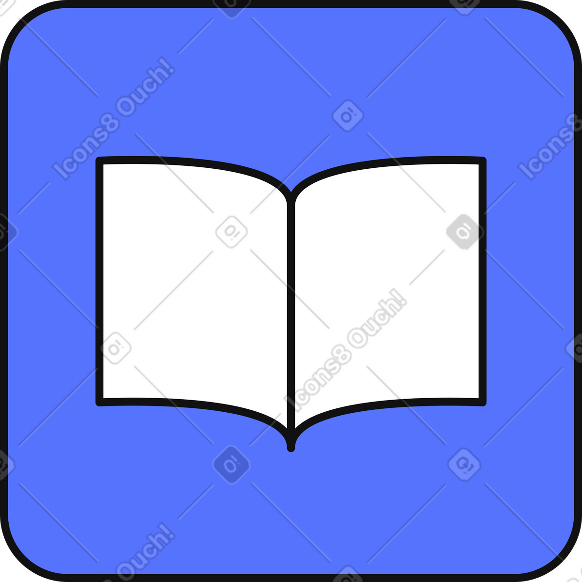 Иллюстрация Book icon representing reading education and learning resources application button в стиле Main — скачать в форматах PNG, SVG