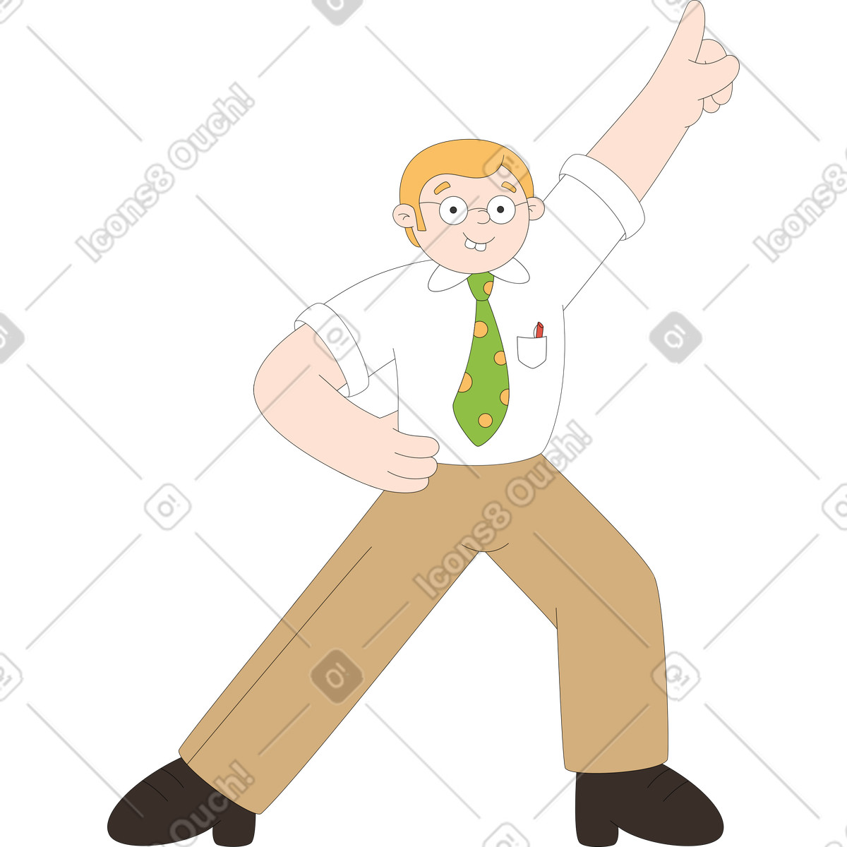 Sitcom スタイルの 踊る男 のイラストをPNG、SVG形式でダウンロード