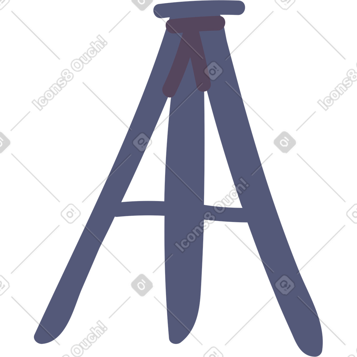 Tripod illustration in Pluto style download in PNG, SVG