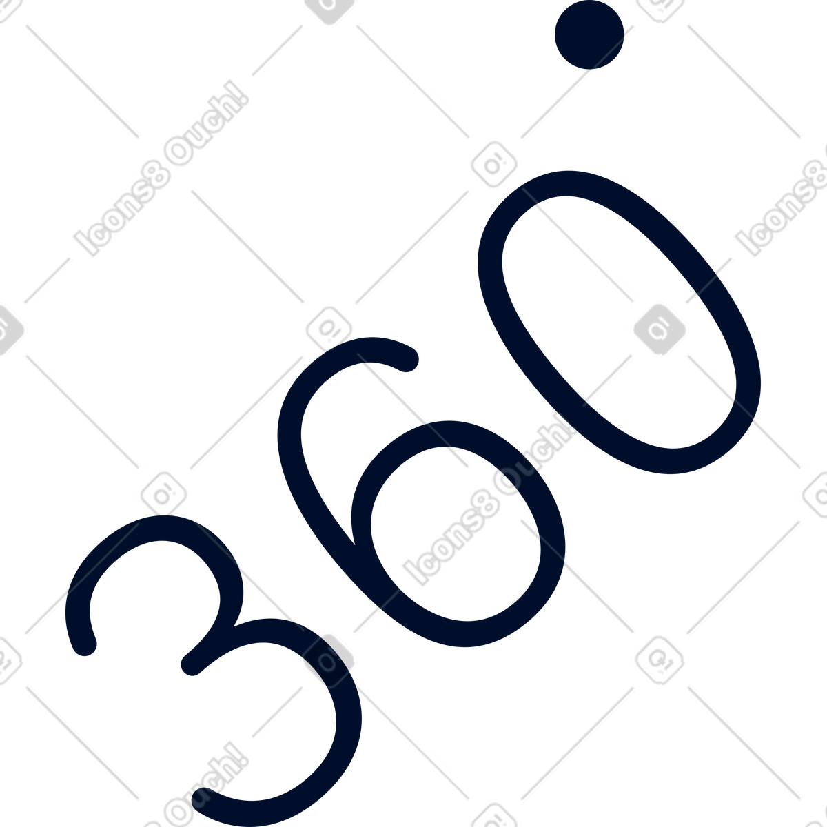 360 degrees illustration in Teal style download in PNG, SVG