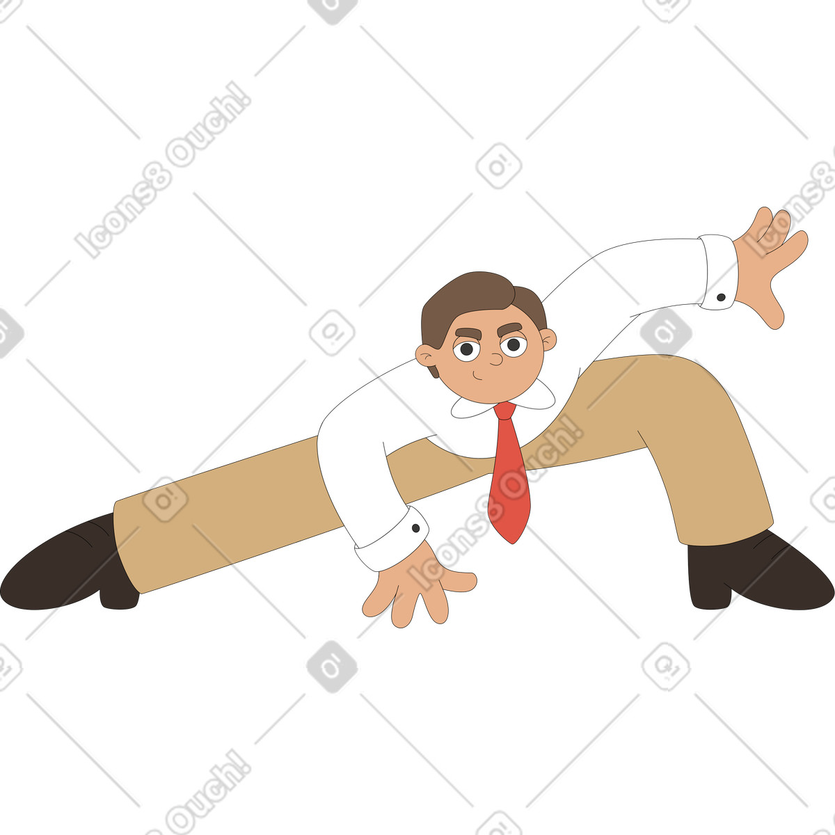Ilustración Trabajador en estilo Sitcom a descargar en PNG y SVG