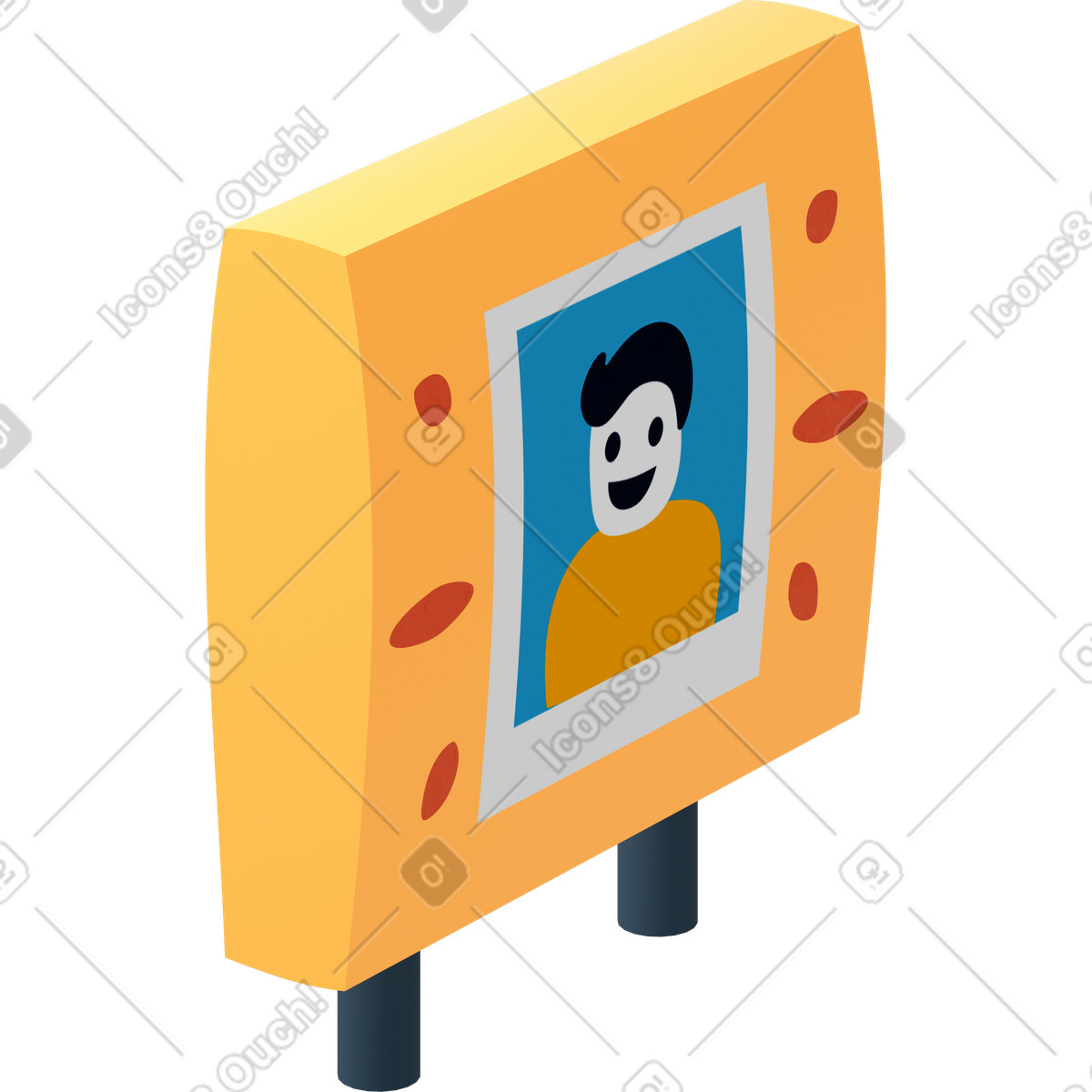 下载 3D Flame 风格的 照片店广告 插画，支持 PNG、SVG 格式