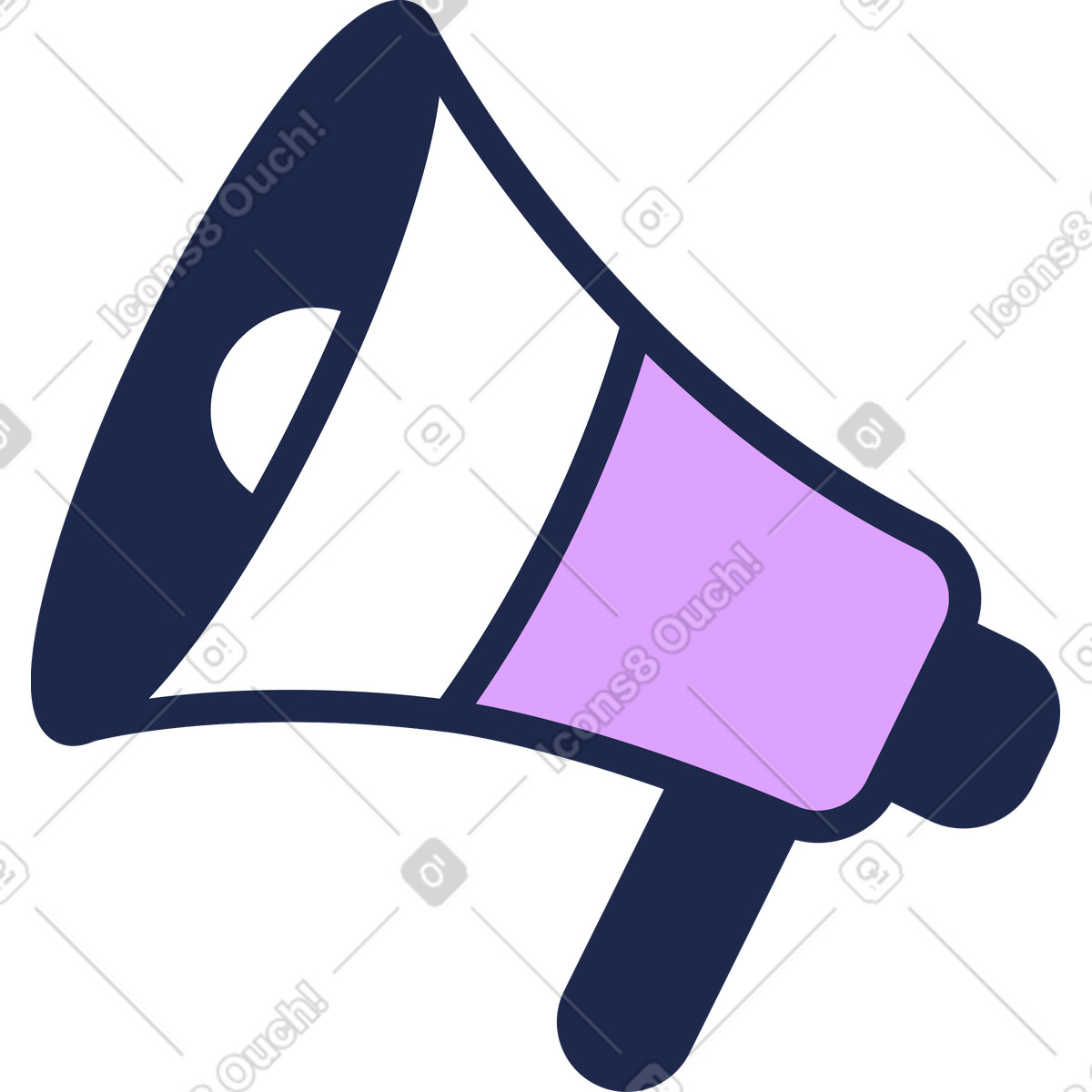 Megaphon-Illustration im Outline-Stil als Download in PNG, SVG