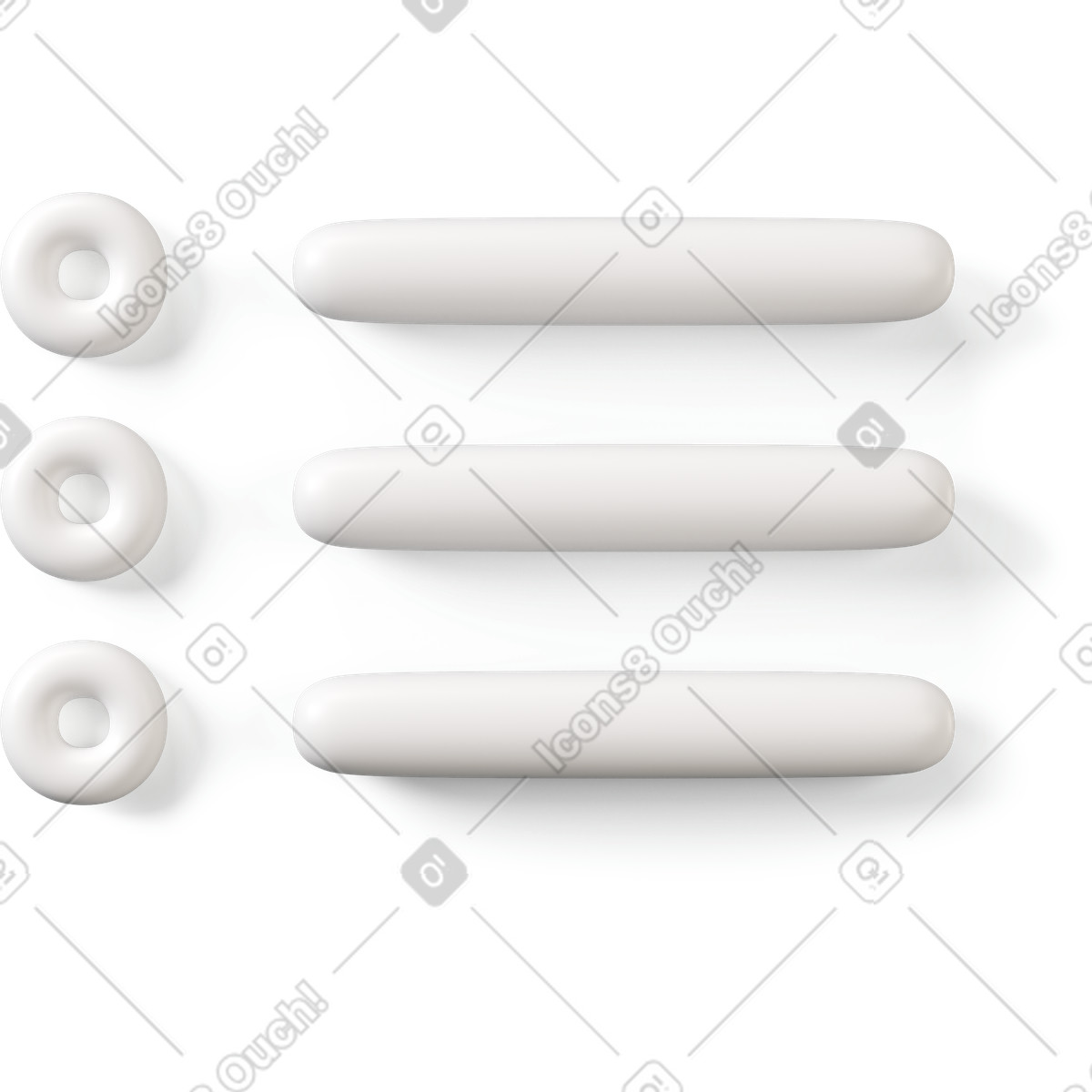 Ilustração de Сhecklist com itens redondos em no estilo 3D Buddy para baixar em PNG, SVG
