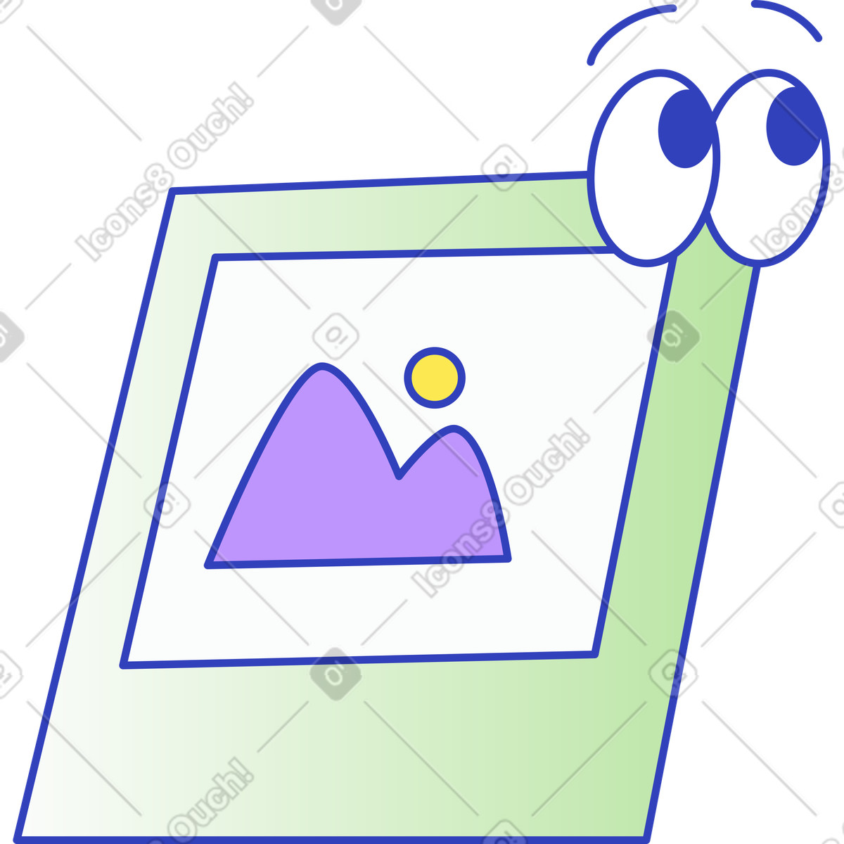Picture icon illustration in Eyeful style download in PNG, SVG