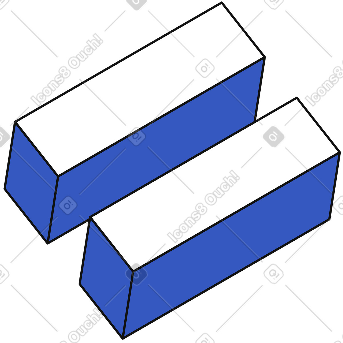 Ilustración Signo igual en estilo Techny a descargar en PNG y SVG