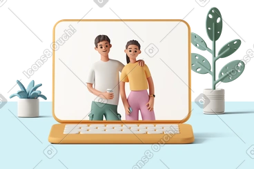 Chat vidéo avec des amis PNG, SVG