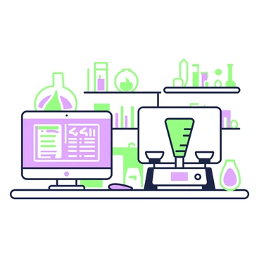 An analytical balance connected to a computer displaying data analysis on the screen