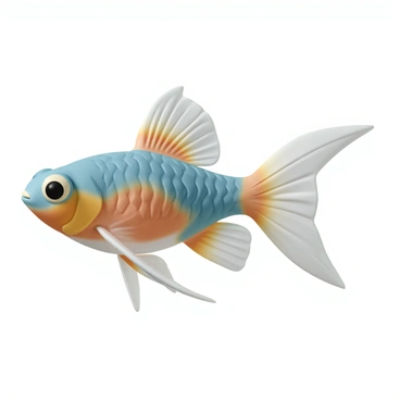 A close-up view of a guppy, showcasing its intricate scale patterns and vibrant colors. The guppy has a mixture of blue, orange, and yellow hues across its scales. The scales are glistening under the light, highlighting their texture. The guppy's fins are elegantly spread, displaying delicate patterns and a translucent quality. The background is softly blurred to emphasize the details of the guppy's body, drawing attention to its unique coloration and design.