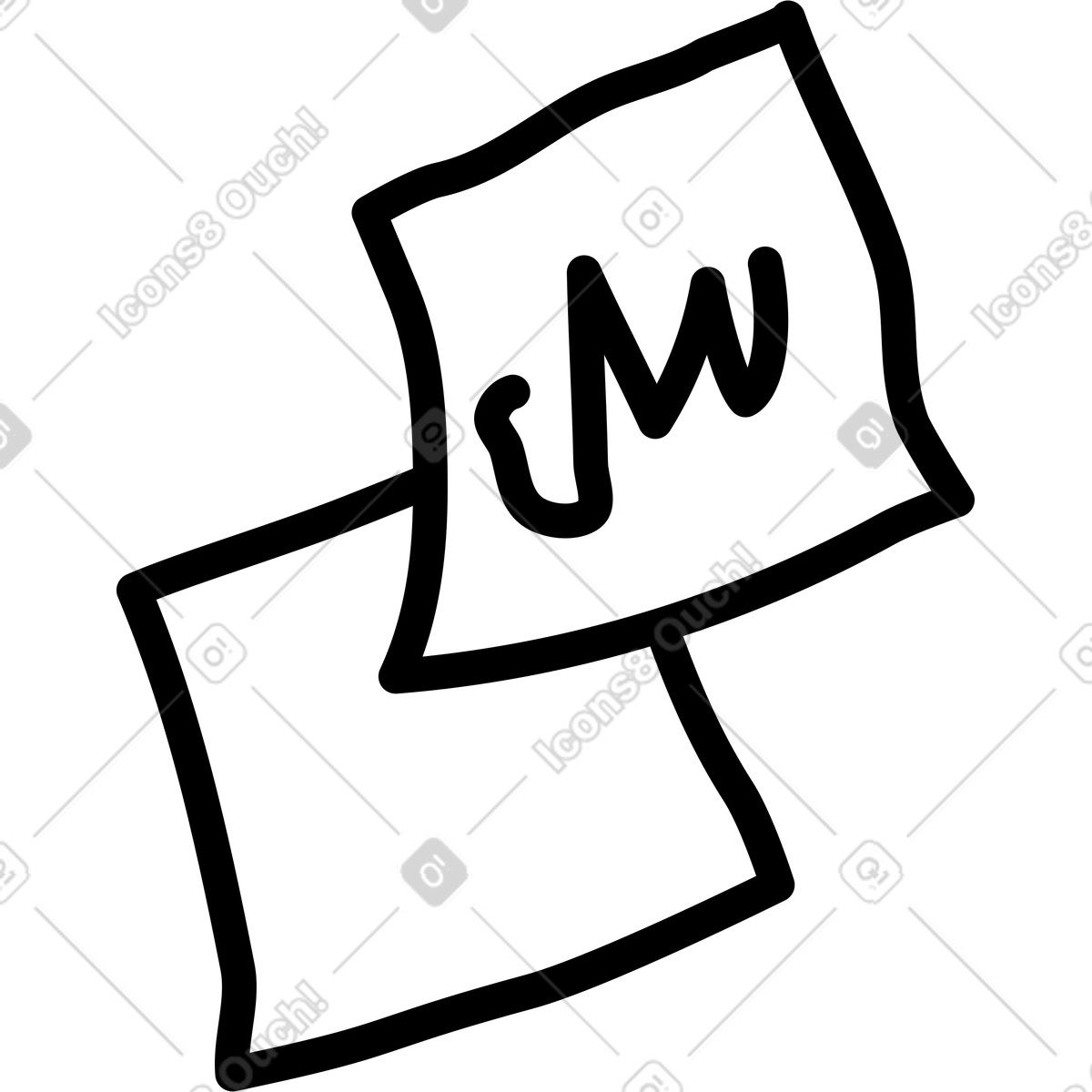 Notes スタイルの ステッカー のイラストをPNG、SVG形式でダウンロード