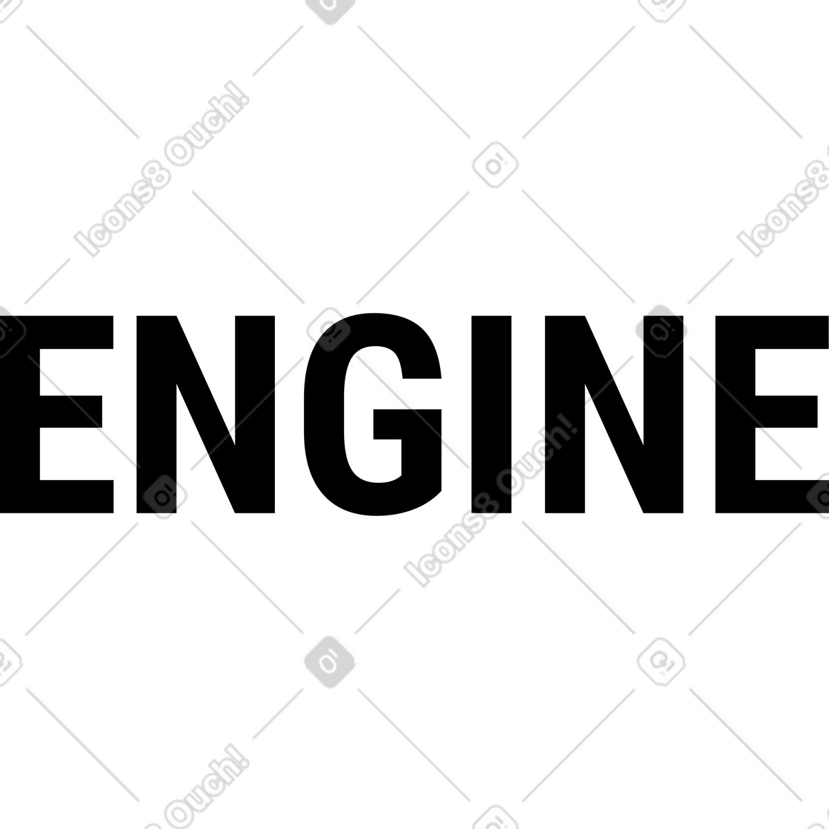 Ilustración Motor en estilo Memphis a descargar en PNG y SVG