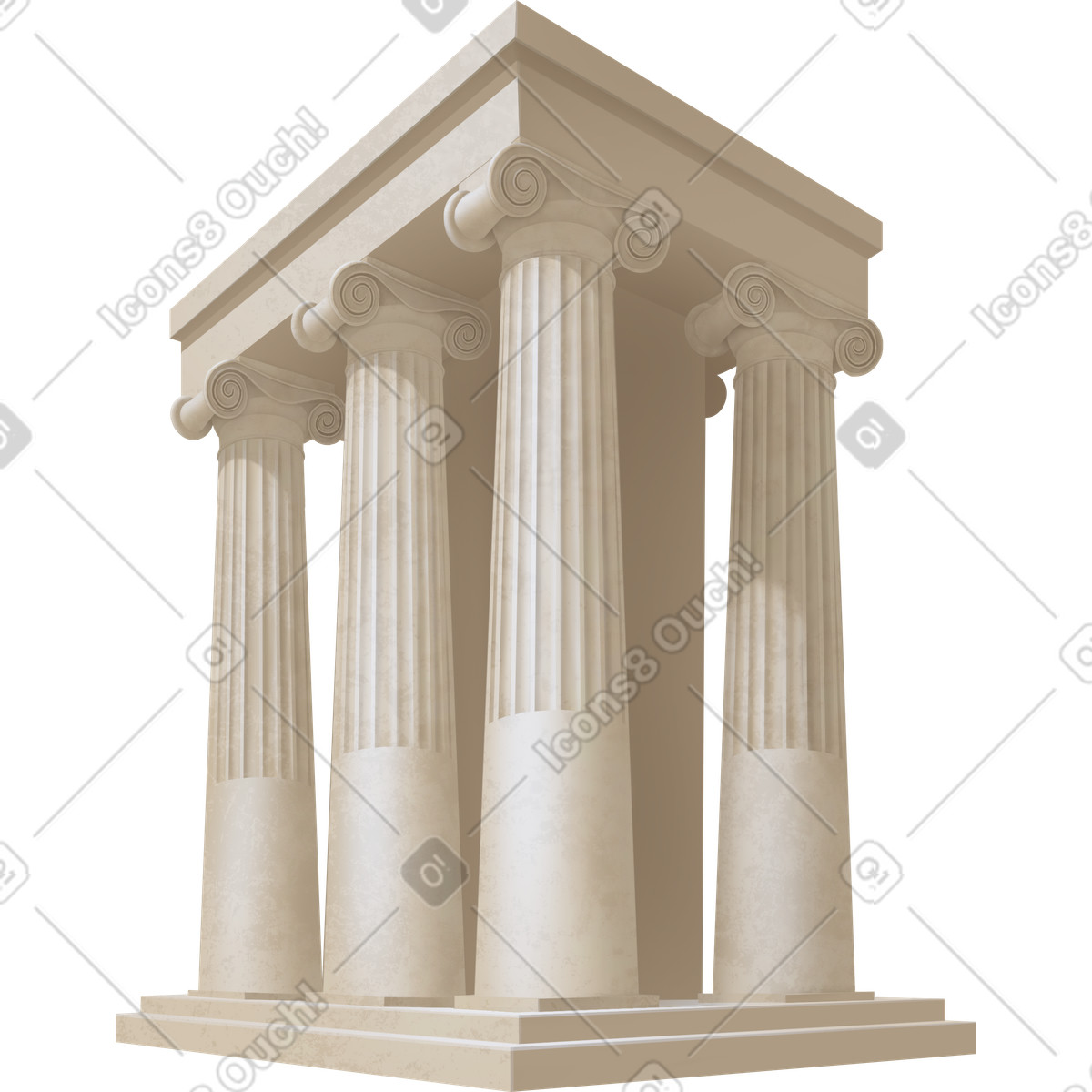 Illustration Ancient greek temple dans le style Props à télécharger aux formats PNG, SVG