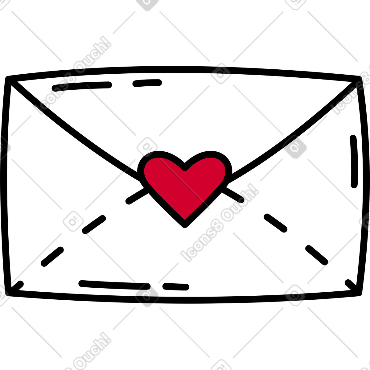 Ruby 스타일의 봉투 일러스트레이션 PNG, SVG 다운로드