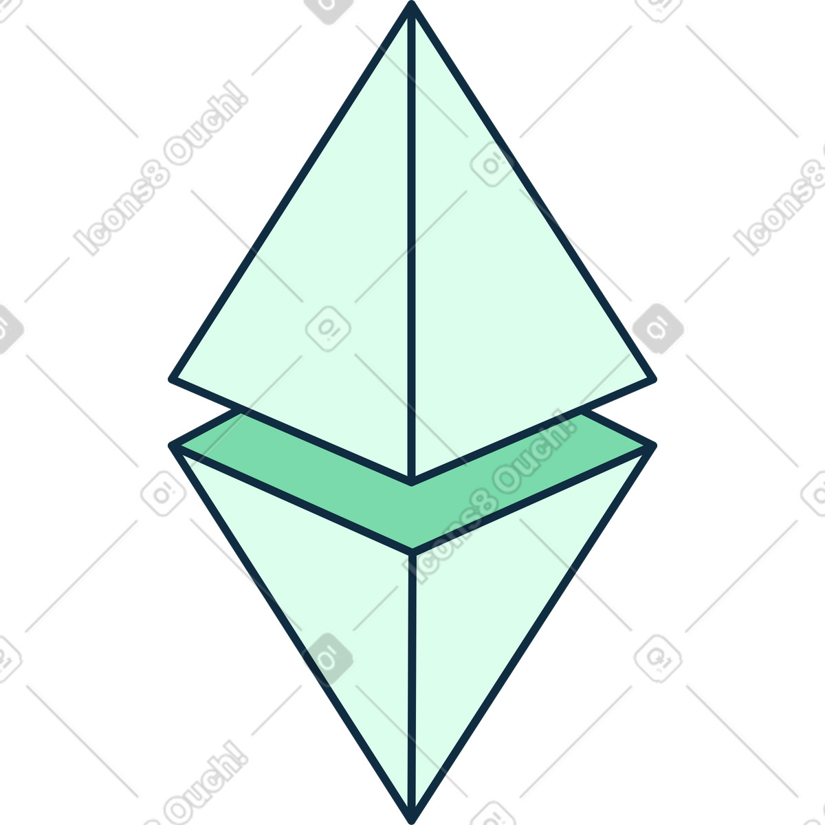 Ethereum illustration in PNG, SVG