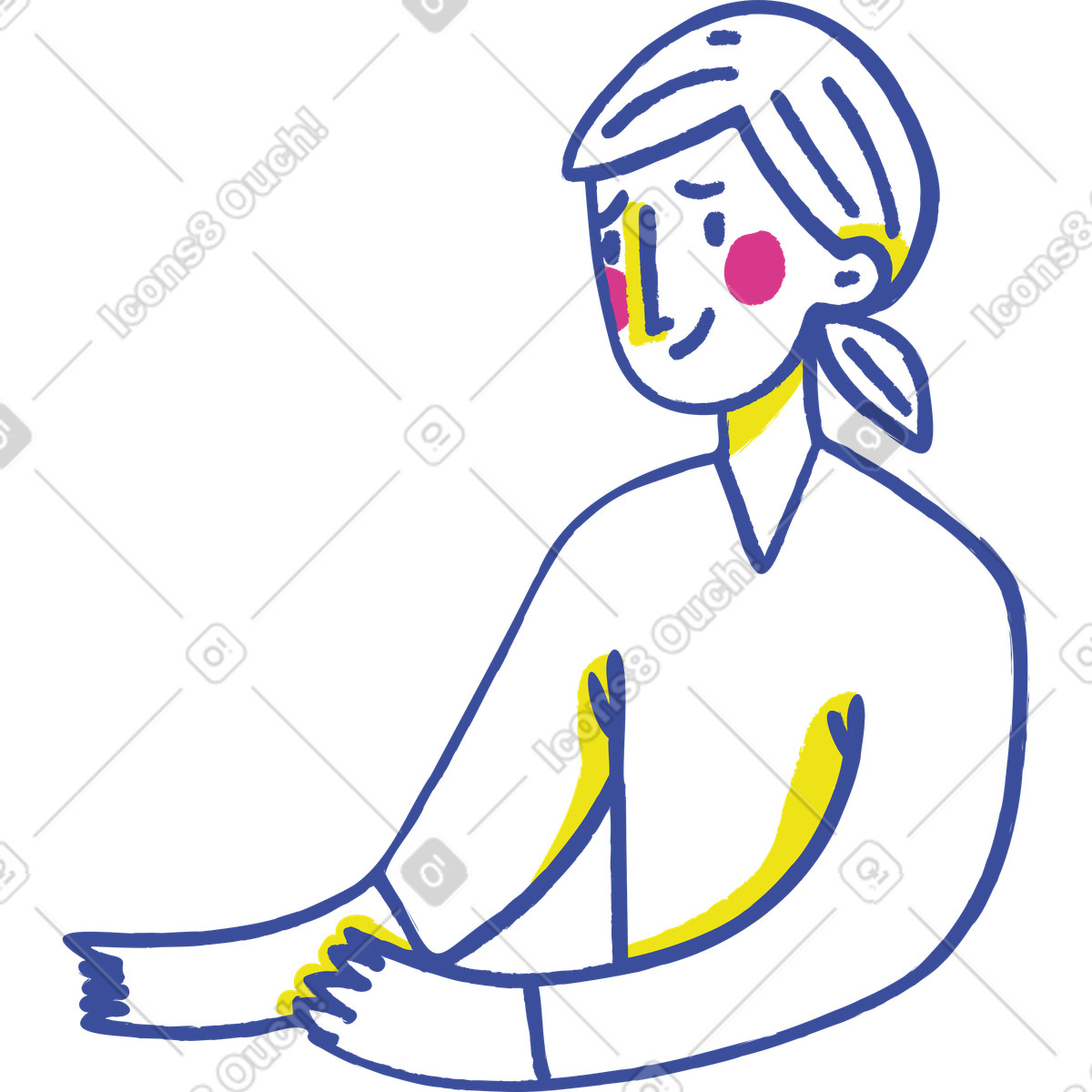 Ilustración Mujer en estilo Lime a descargar en PNG y SVG