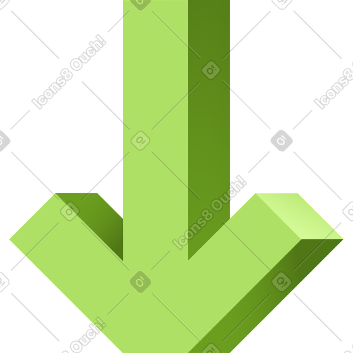 Levels 스타일의 아래쪽 화살표 일러스트레이션 PNG, SVG 다운로드