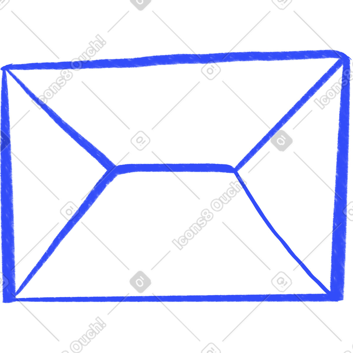 Quirky 스타일의 Blue envelope 일러스트레이션 PNG, SVG 다운로드