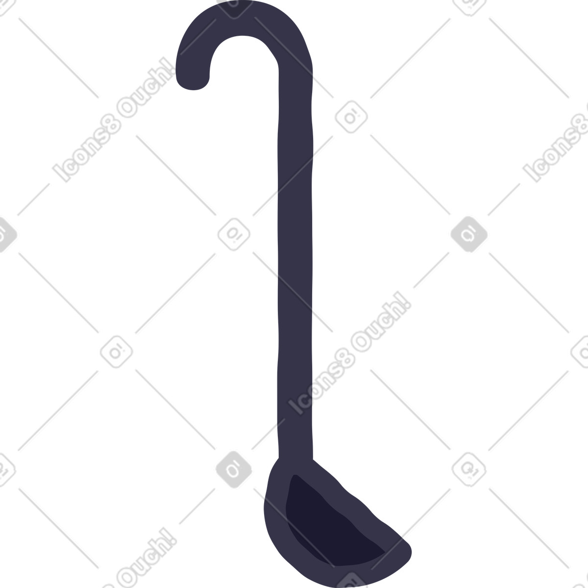 Ilustración Cucharón en estilo Stripy a descargar en PNG y SVG