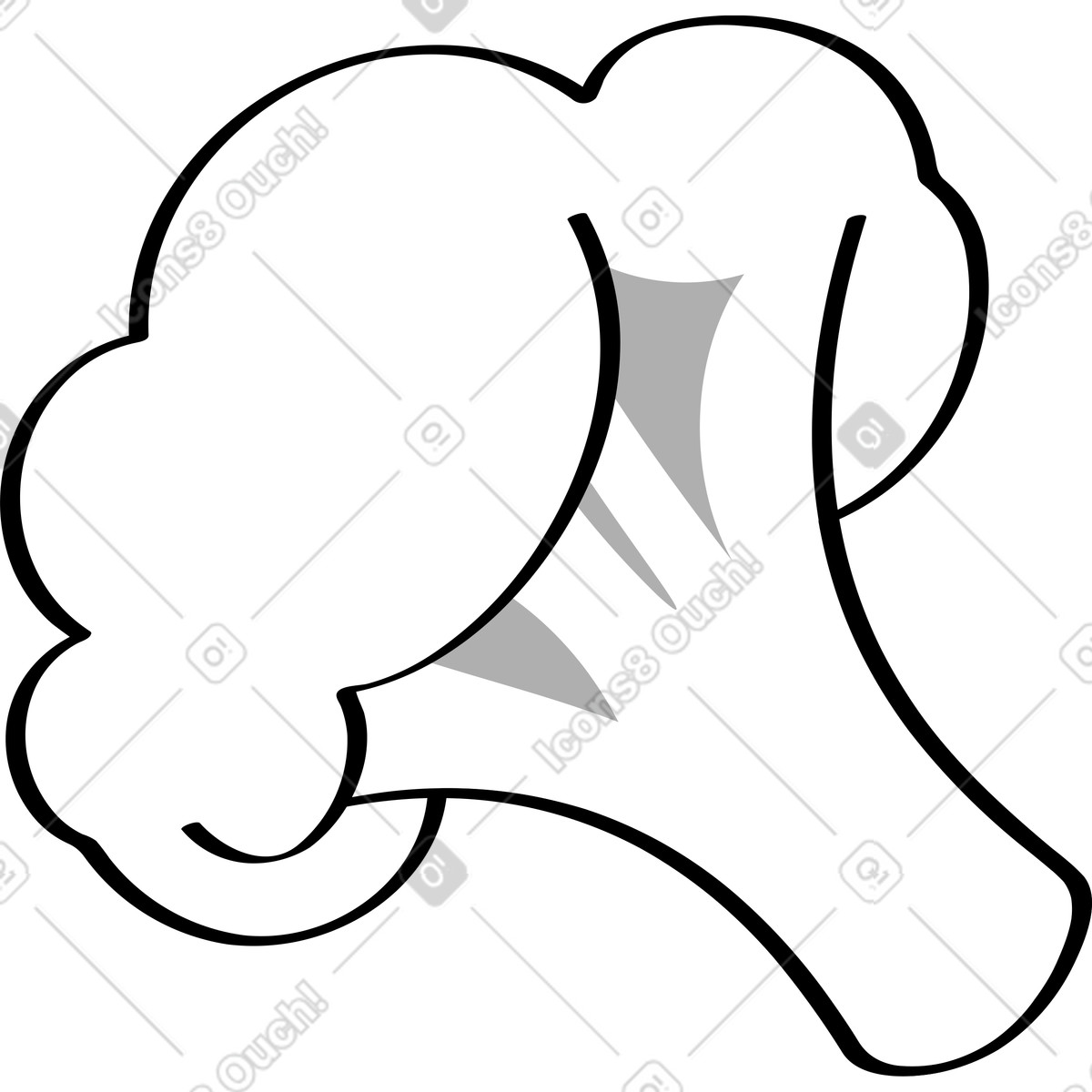 Looney スタイルの ブロッコリ のイラストをPNG、SVG形式でダウンロード