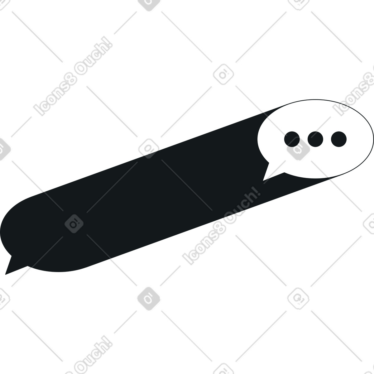 Illustration Figure de bulle dialogue dans le style Midnight à télécharger aux formats PNG, SVG