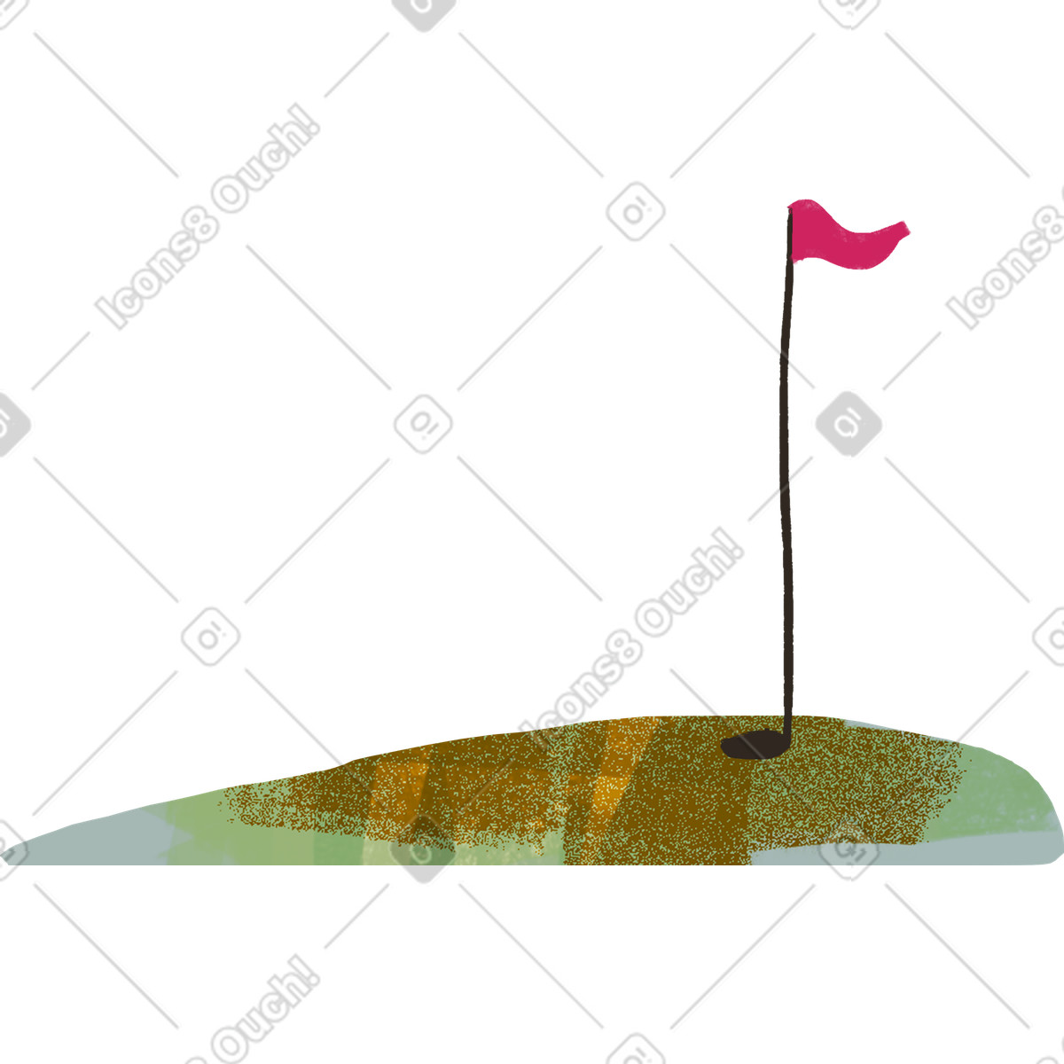 下载 Fabulous 风格的 Golf field 插画，支持 PNG、SVG 格式