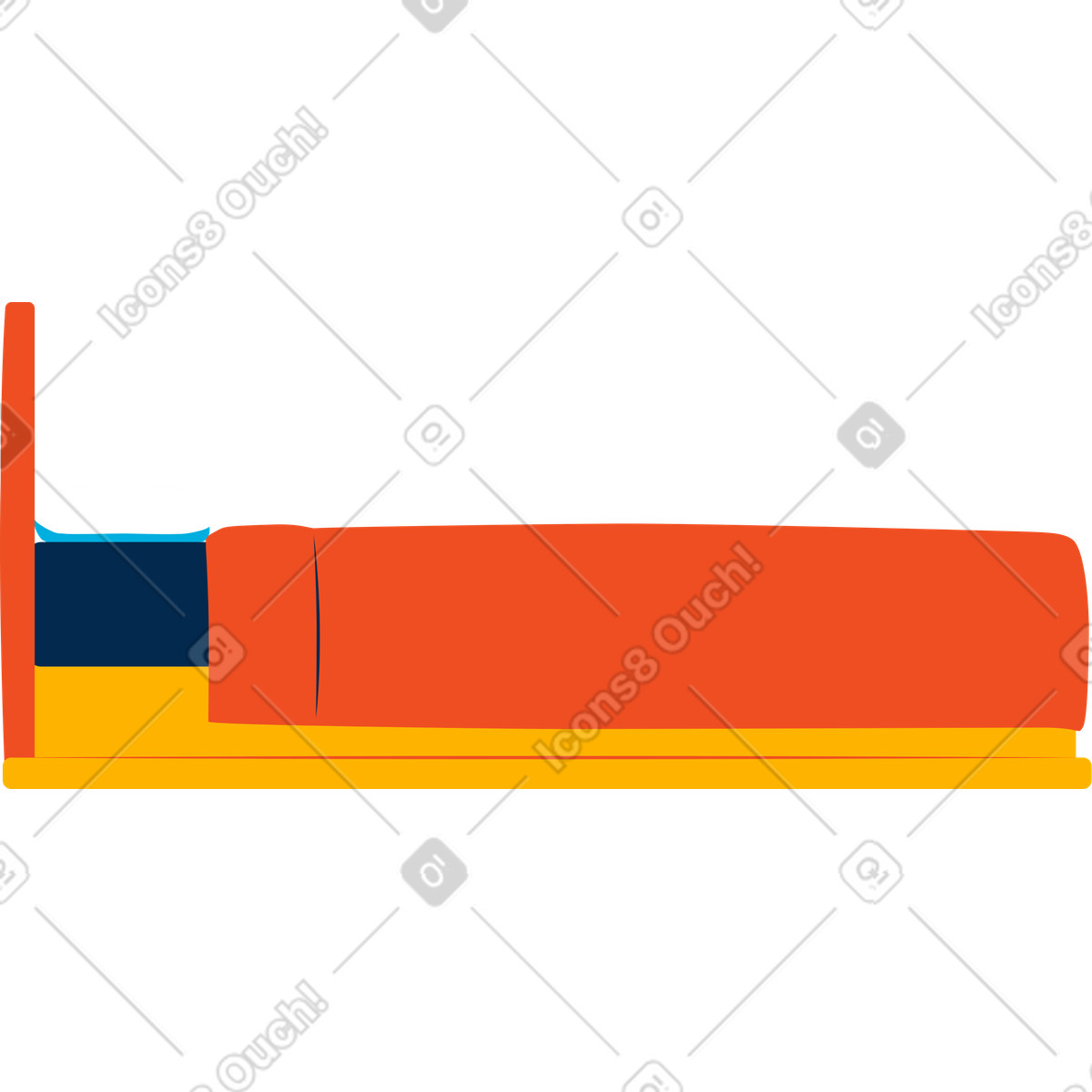 Flame スタイルの Bed のイラストをPNG、SVG形式でダウンロード