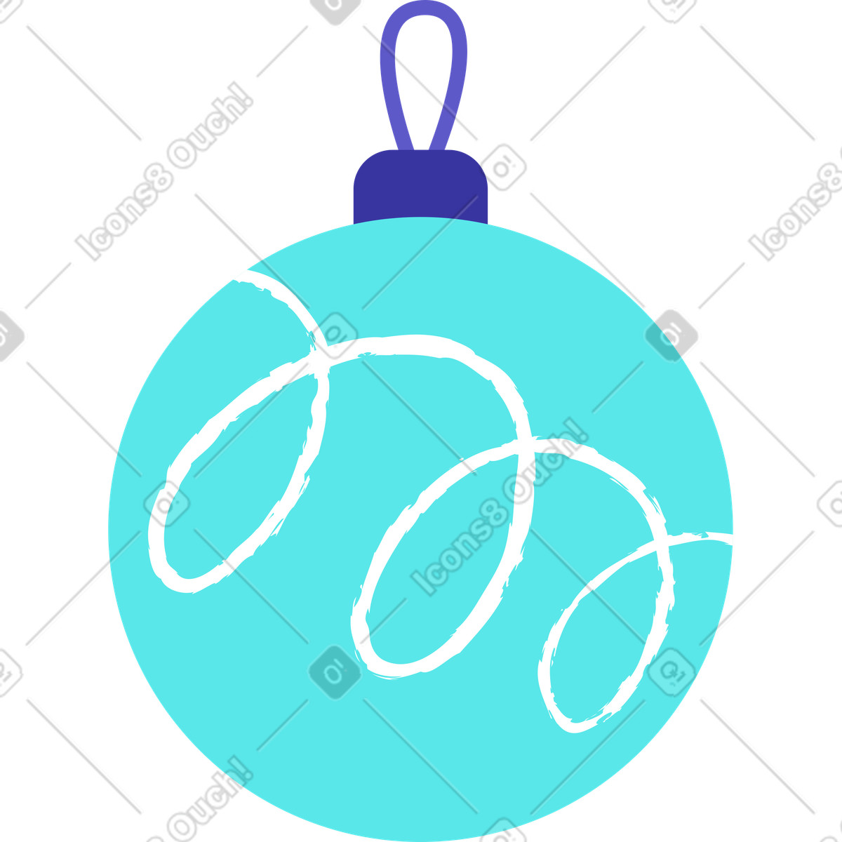 Ilustración Pelota de navidad en estilo Bright a descargar en PNG y SVG