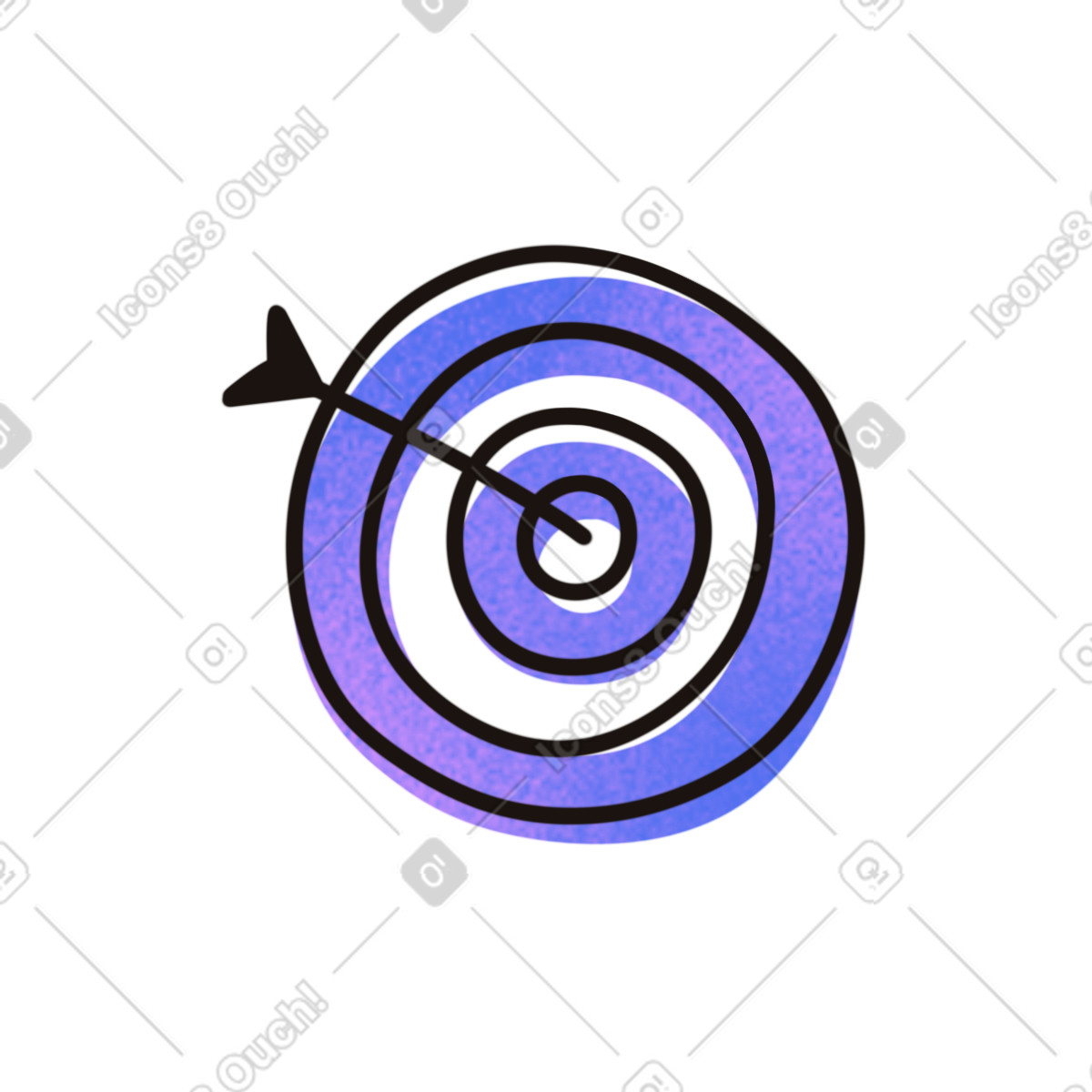 Illustration Icône ciblée dans le style Flow à télécharger aux formats PNG, SVG