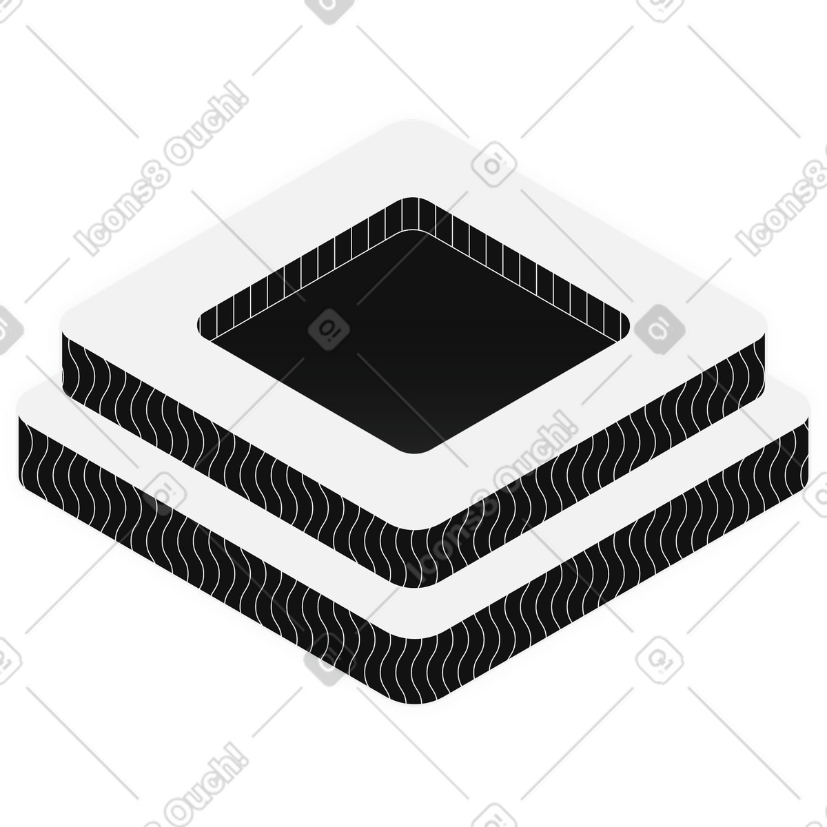 Ilustração de Plataforma banco dados empilhada em no estilo Inverse para baixar em PNG, SVG