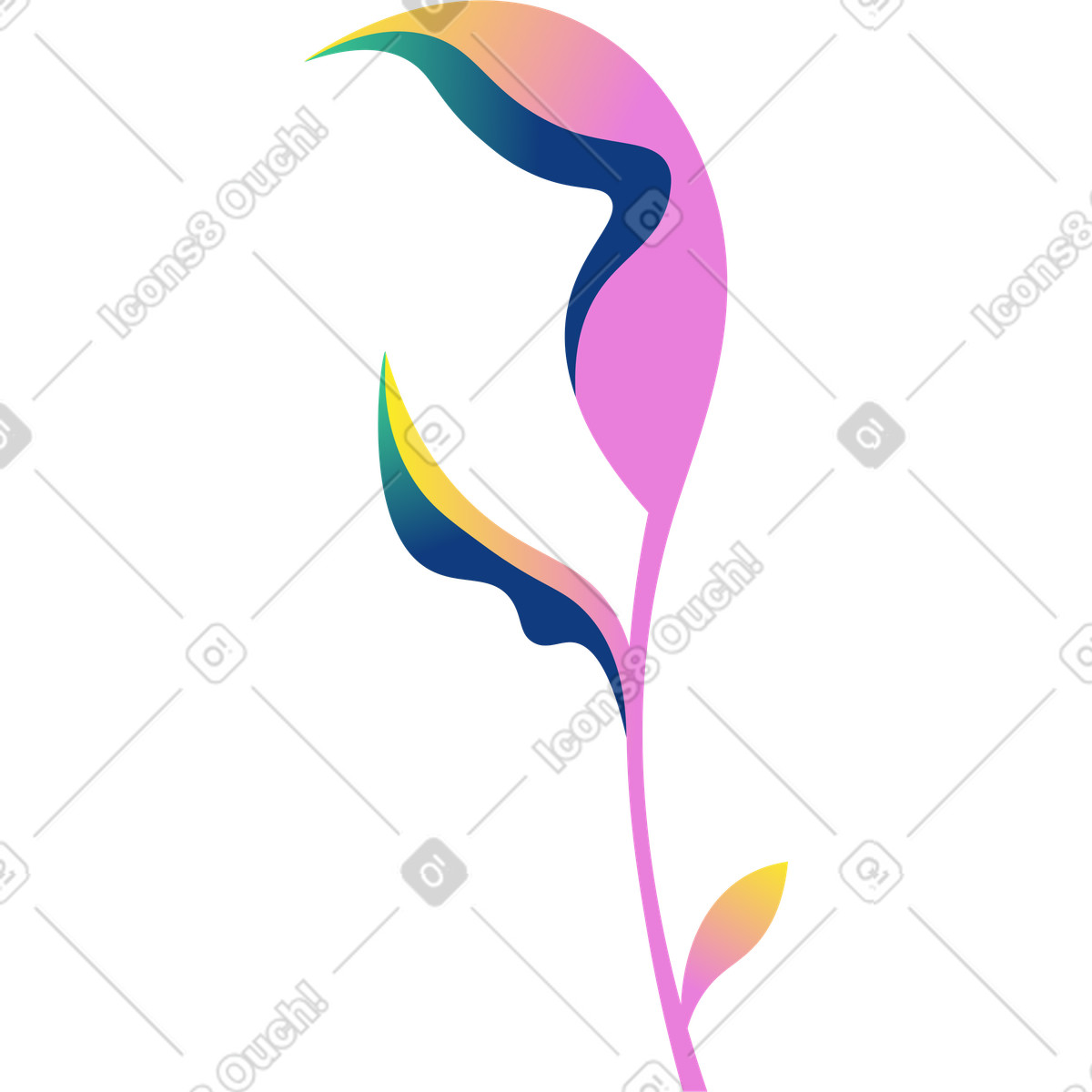 Vibrant bushes illustration in Amani style download in PNG, SVG