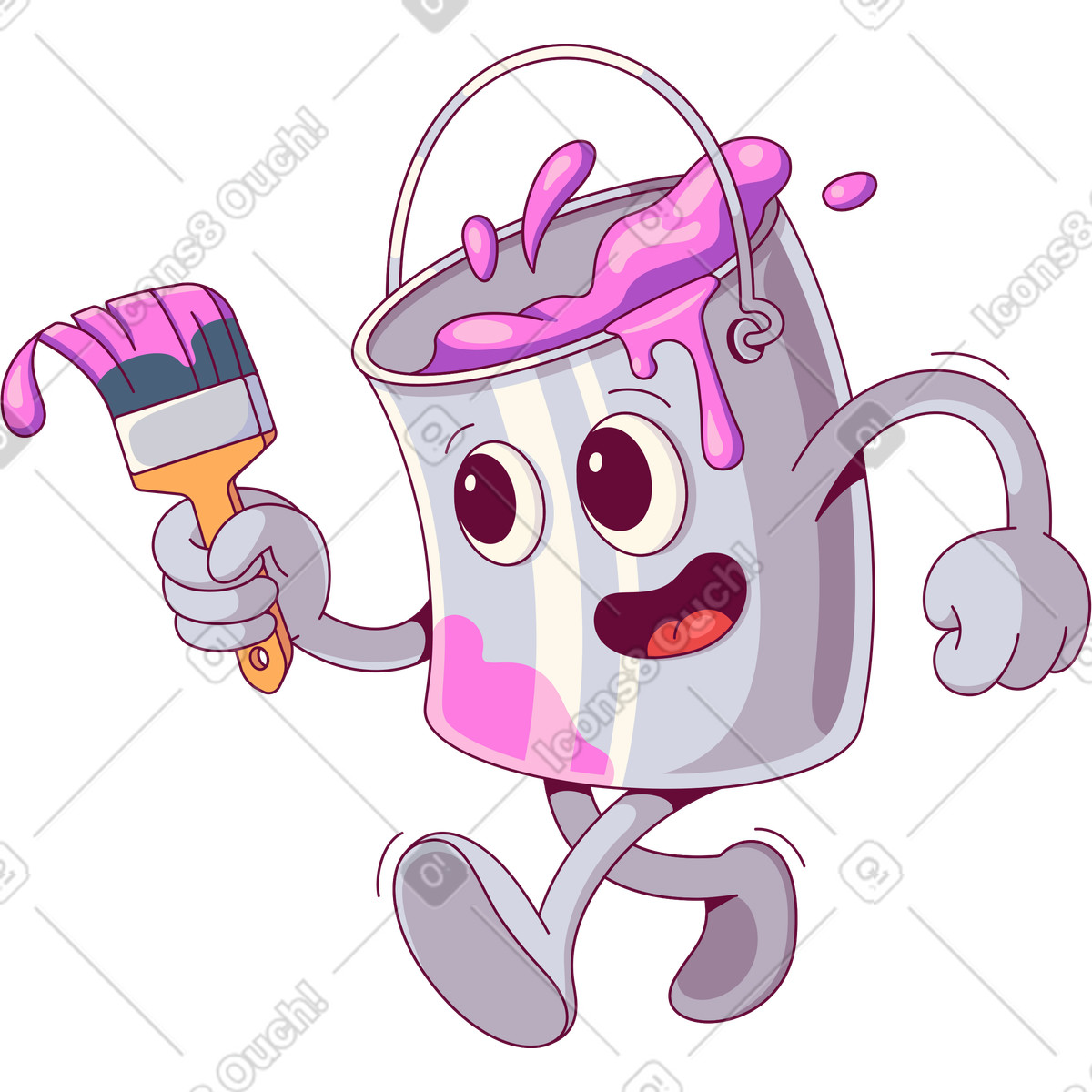 Illustration Seau de peinture dans le style Handy à télécharger aux formats PNG, SVG