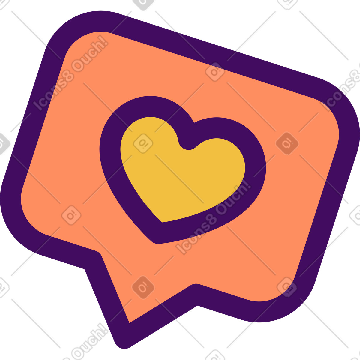Ilustração de Bubble with heart em no estilo Simplistic para baixar em PNG, SVG