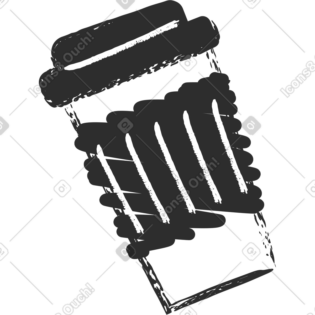 Graphite スタイルの 一杯のコーヒー のイラストをPNG、SVG形式でダウンロード