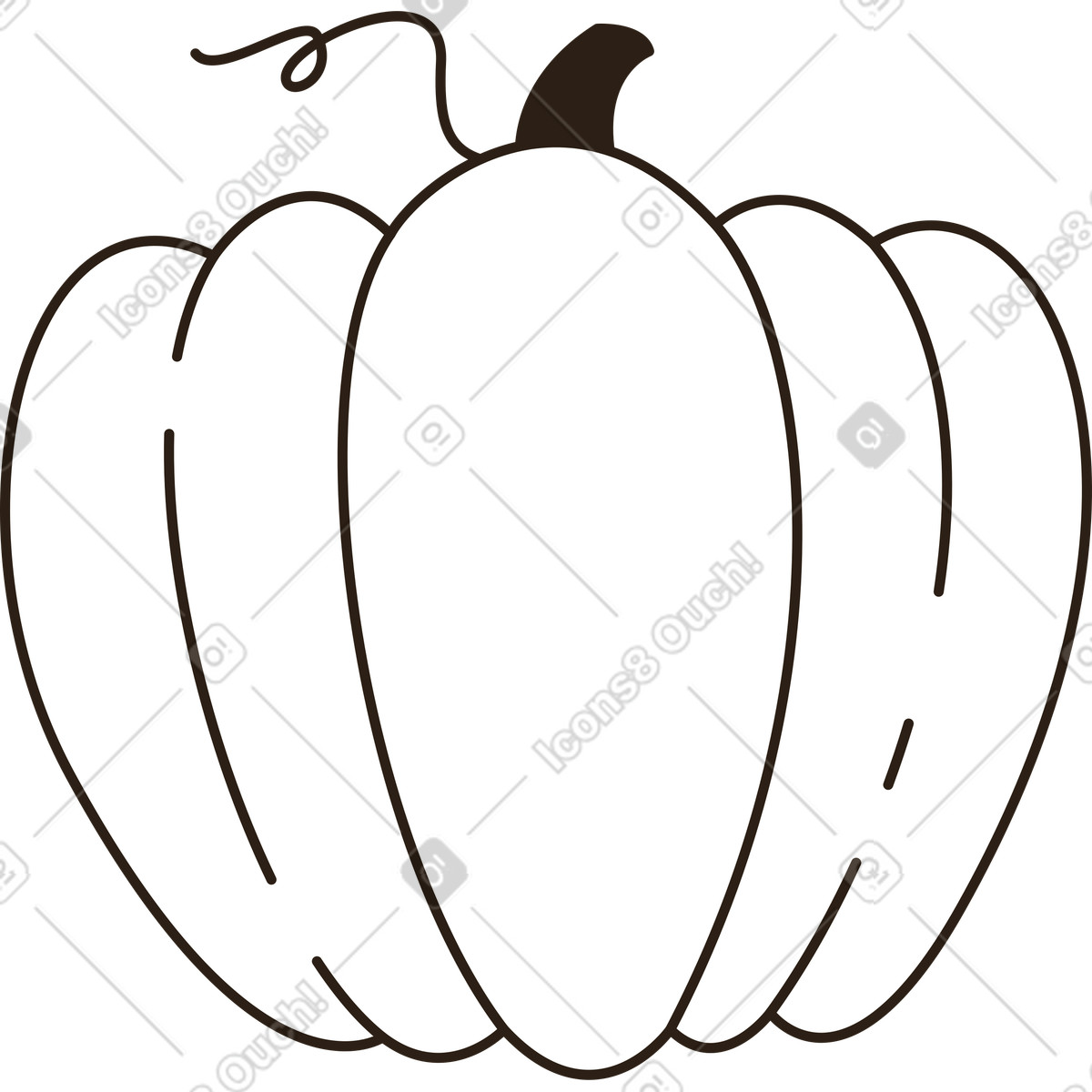 Ilustración Calabaza en estilo Plain a descargar en PNG y SVG