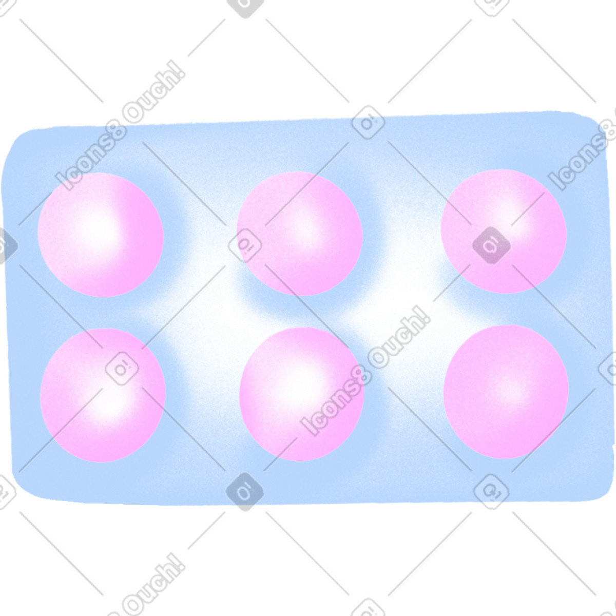 Pill packaging-Illustration im Bonny-Stil als Download in PNG, SVG