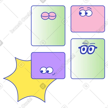 Eyeful Style Vector Illustrations in PNG and SVG