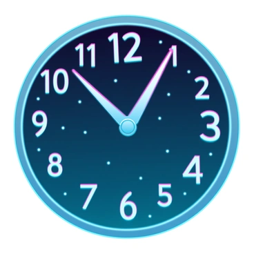 A clock face with elegant hour and minute hands. The numbers are replaced by various constellation symbols, including Orion, Ursa Major, and Cassiopeia. The background of the clock face features a deep blue starry sky, enhancing the celestial theme. Each constellation symbol is intricately designed, glowing softly against the dark backdrop. The clock hands are sleek and metallic, pointing to the current time while surrounded by the mesmerizing constellation symbols.