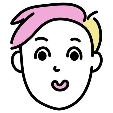 A close-up vector illustration of a person's face with vibrant colors