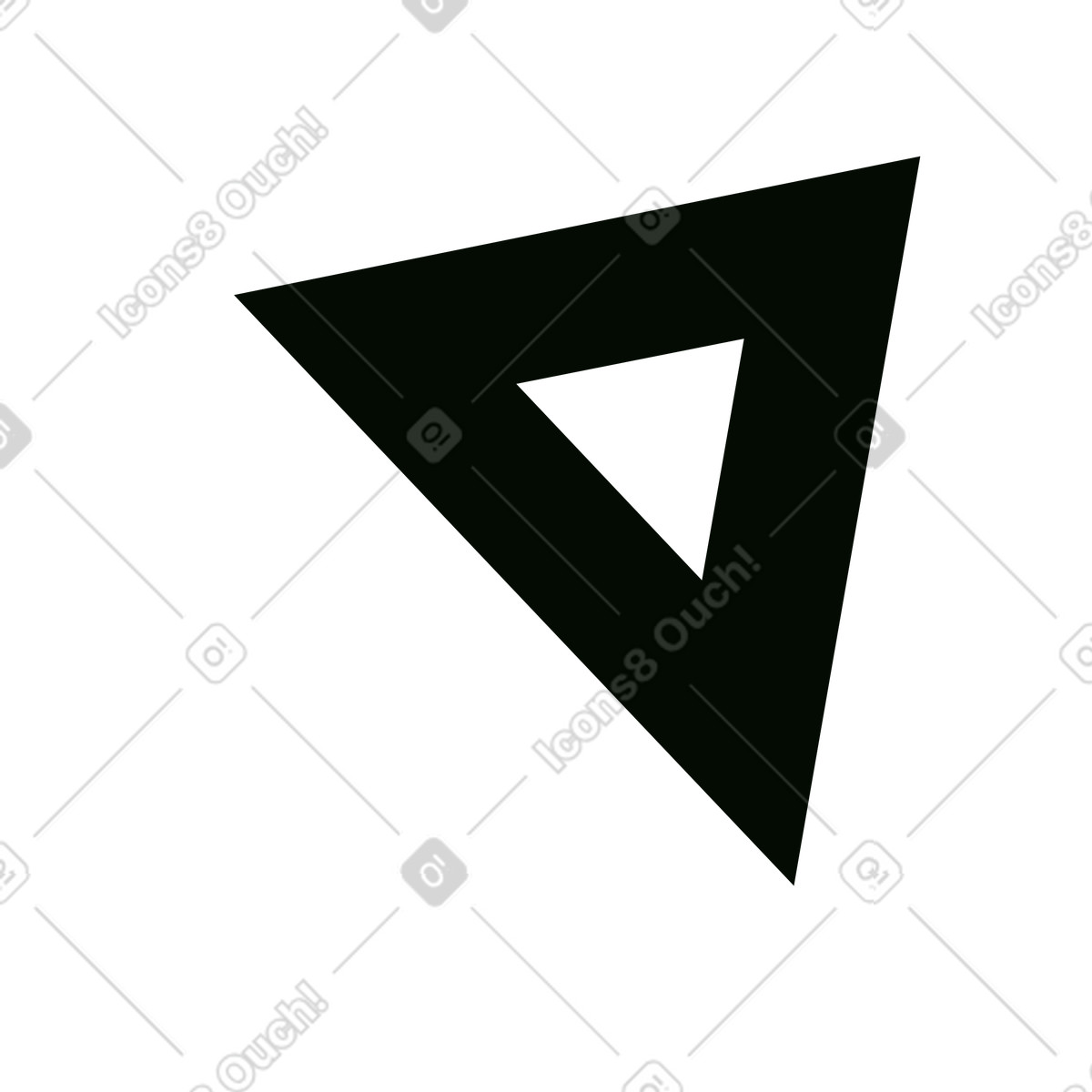 Rotating triangle animated illustration in Polar style download in GIF, Lottie (JSON), AE
