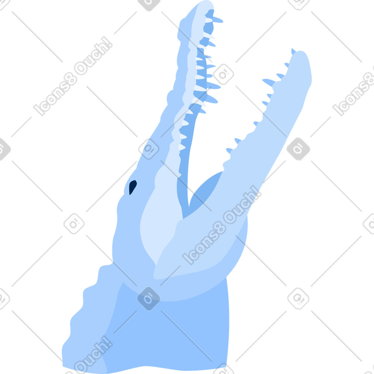 Crocodile illustration in Urban style download in PNG, SVG