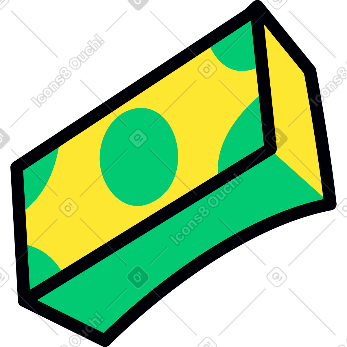 Ilustración Stack of paper money en estilo Droll a descargar en PNG y SVG