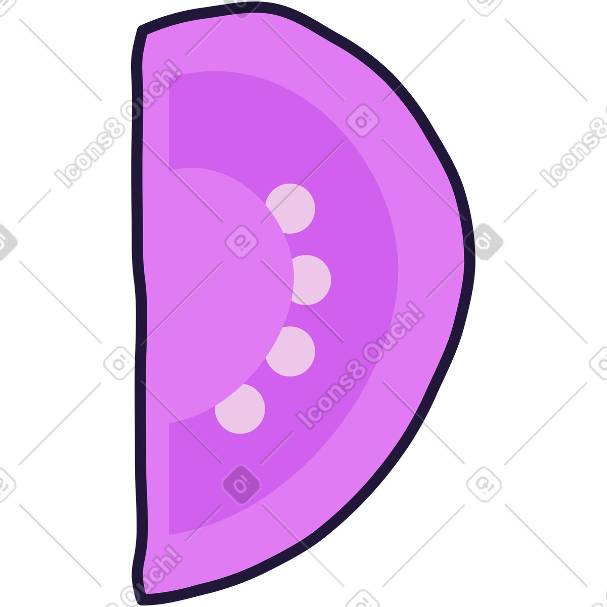 Tomato slice illustration in Conifer style download in PNG, SVG