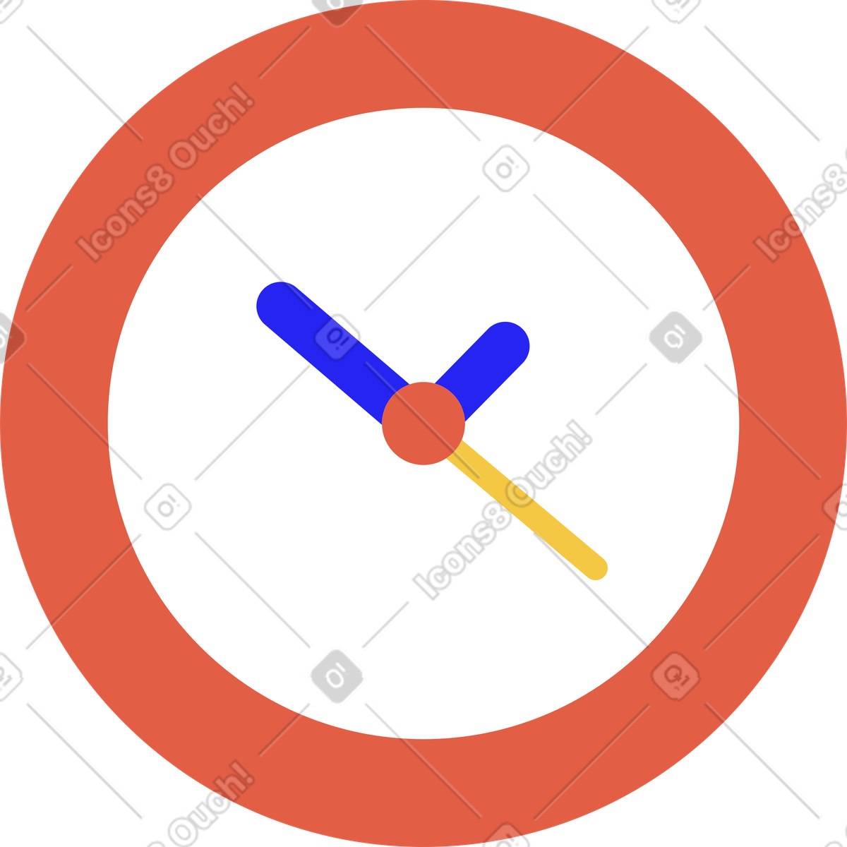 Ilustração de Relógio parede em no estilo Flat para baixar em PNG, SVG