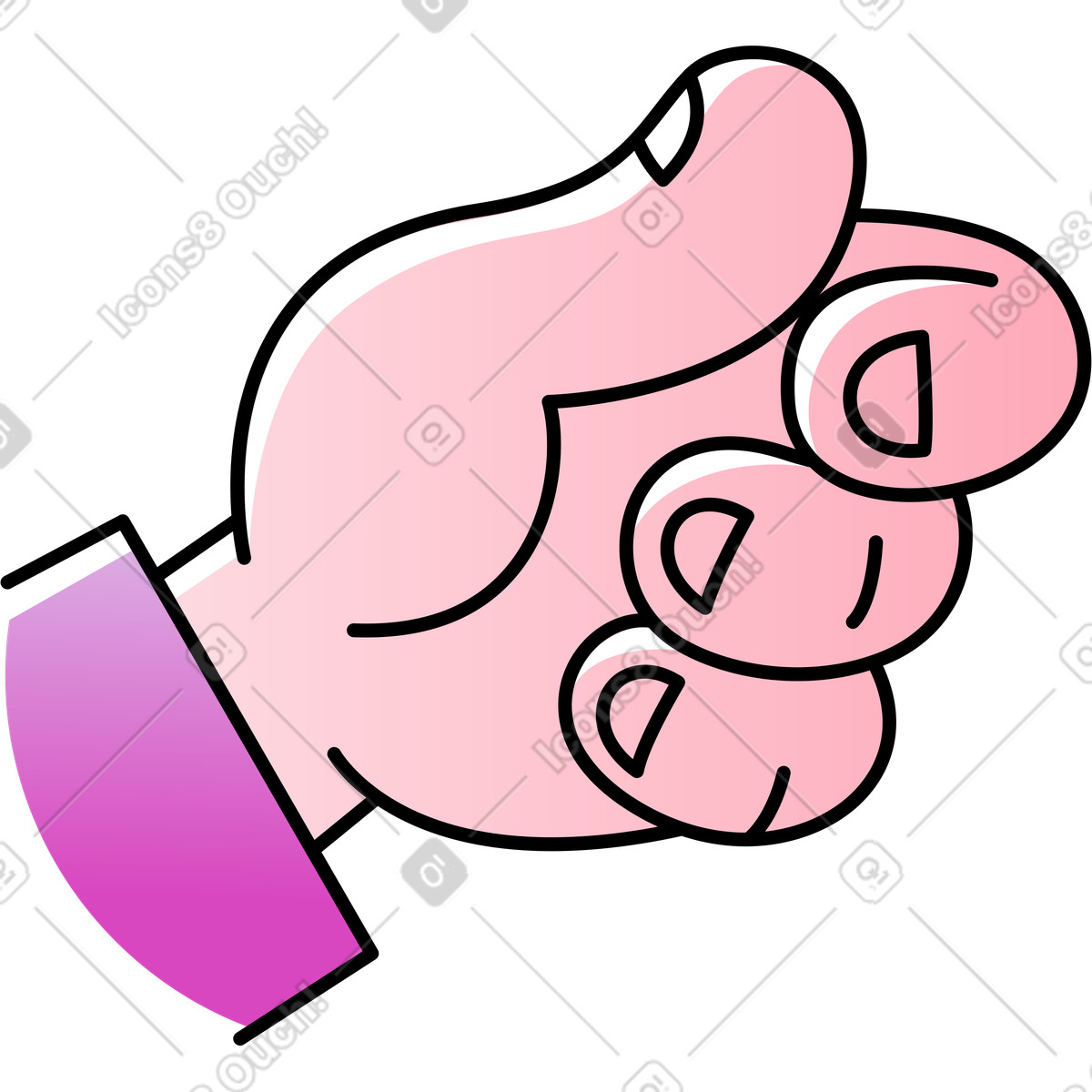Hand, die etwas hält-Illustration im Pocus-Stil als Download in PNG, SVG