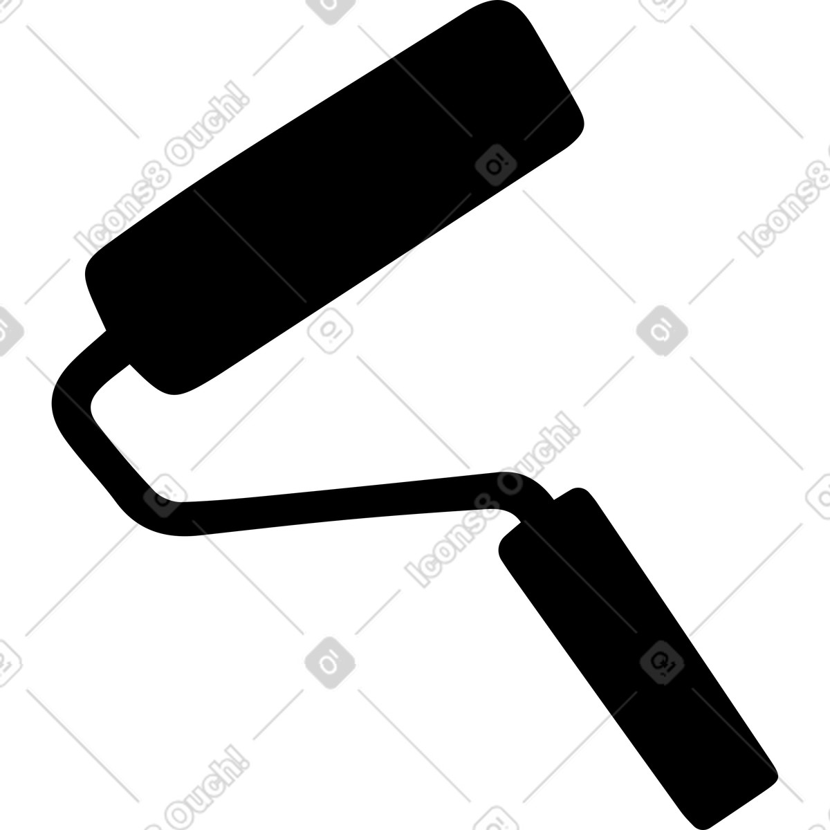 Paint roller illustration in Journal style download in PNG, SVG