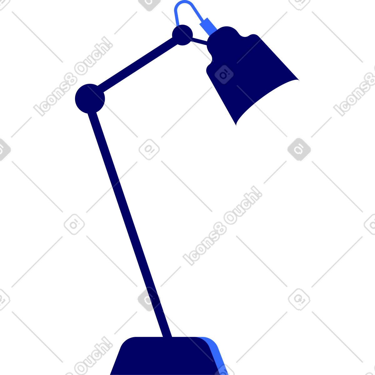 Table lamp illustration in Lounge style download in PNG, SVG