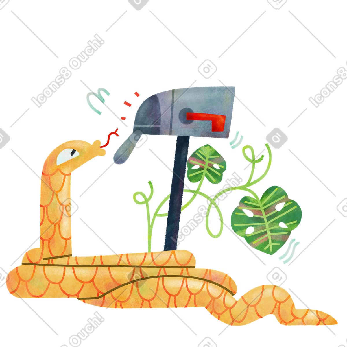 No messages illustration featuring an empty mailbox clipart image for memes
