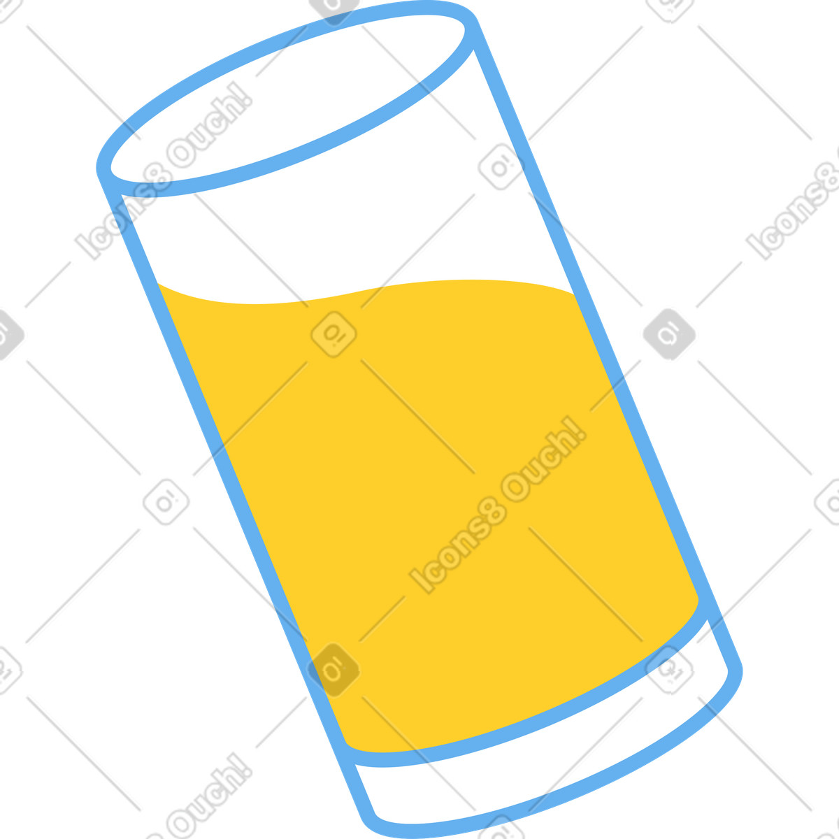 Ilustração de Copo suco em no estilo Sammy para baixar em PNG, SVG