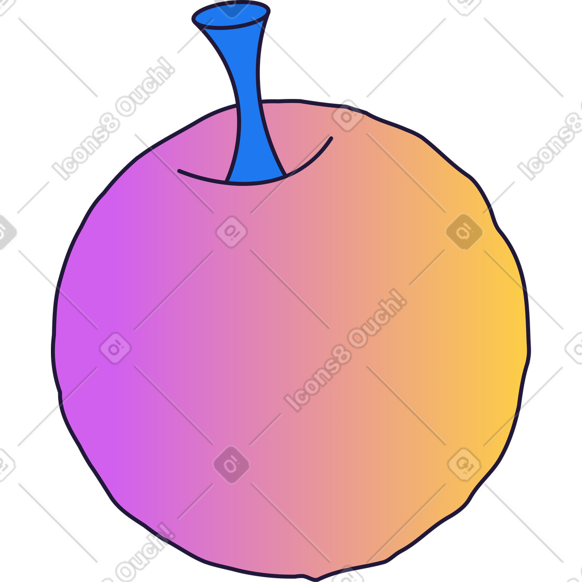 Illustration Pomme dans le style Conifer à télécharger aux formats PNG, SVG