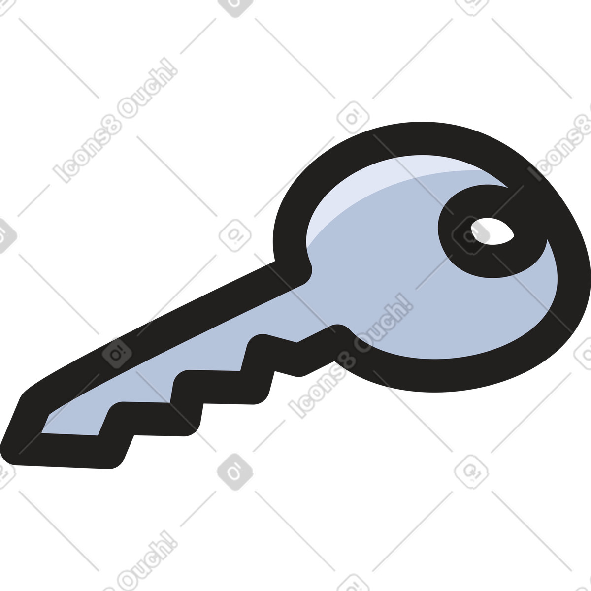 Key illustration in Clipart style download in PNG, SVG
